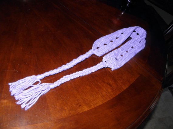 crocheted mini scarf, crochet projects, neckwarmer