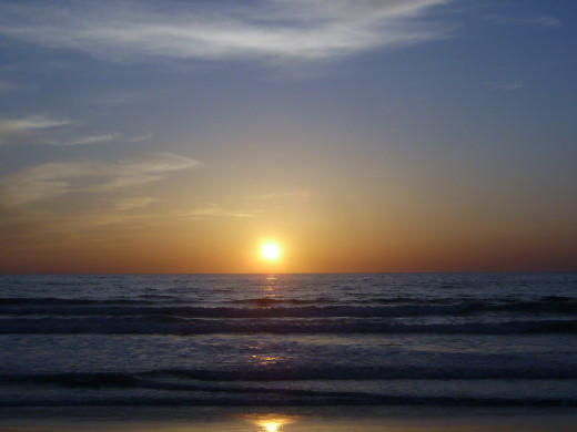 Sunset at Imperial Beach, California in 2004