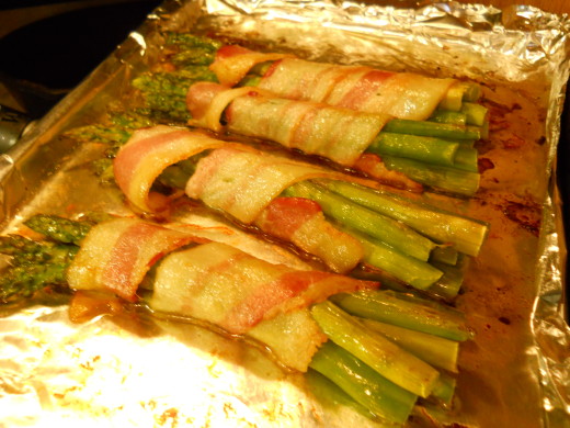 Almost too pretty to eat! Bacon Wrapped Asparagus