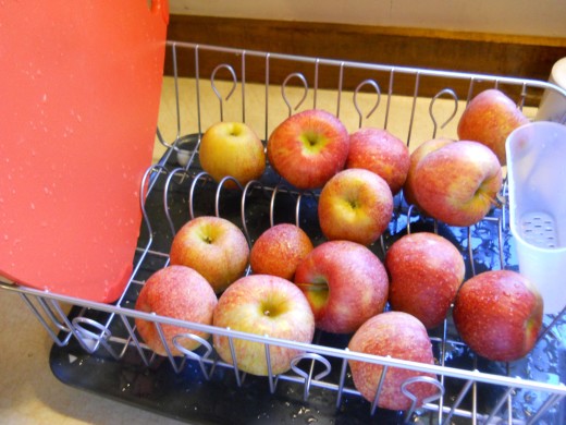 Washed apples