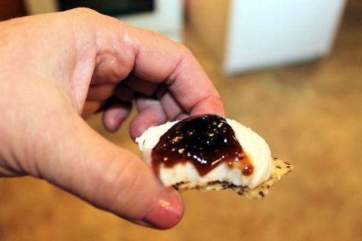 Way Better Snacks with fresh mozzarella and fig spread