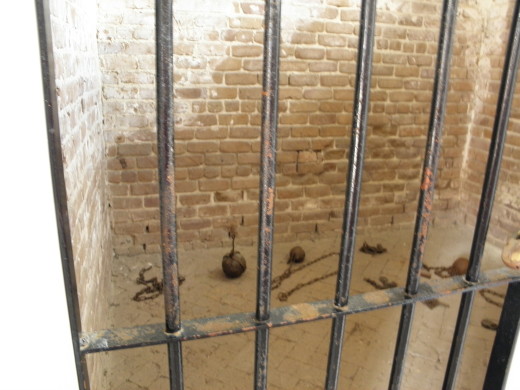 The prison inside the fort. 
