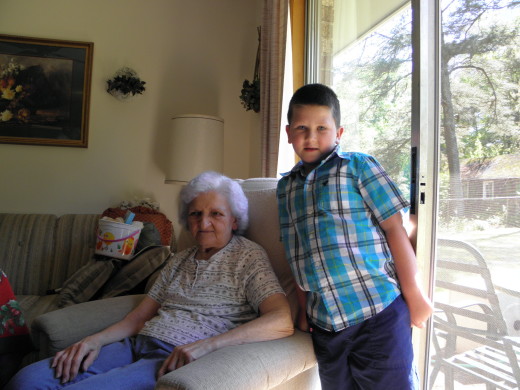 Mama with her great grandson, Brayden.